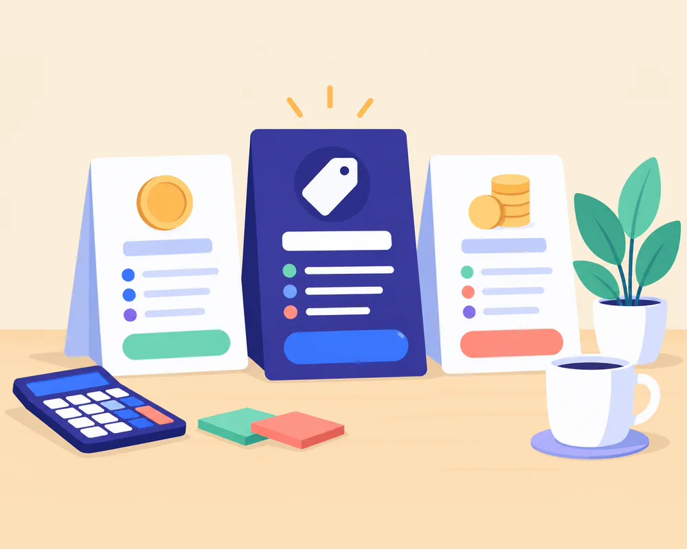 Illustration of monthly SEO, social media and ads plans