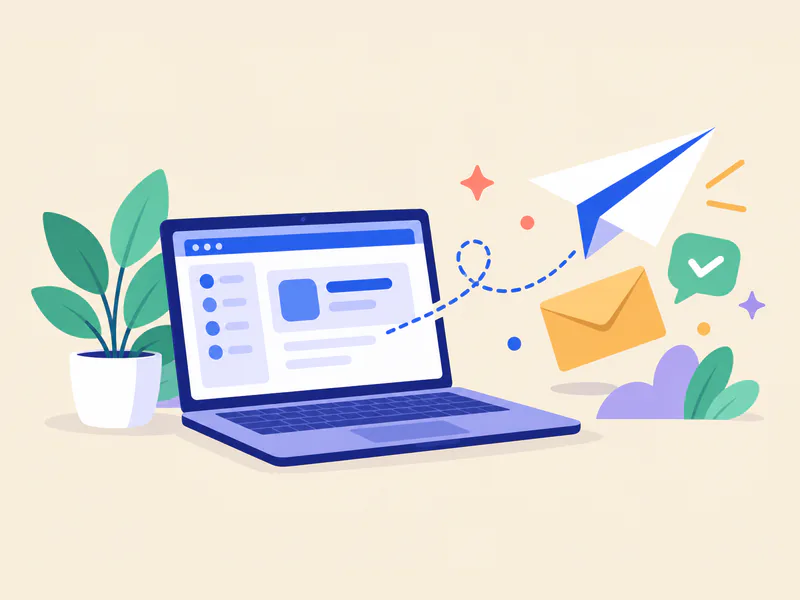 Illustration of a person sending a message to the Tech N Byte team